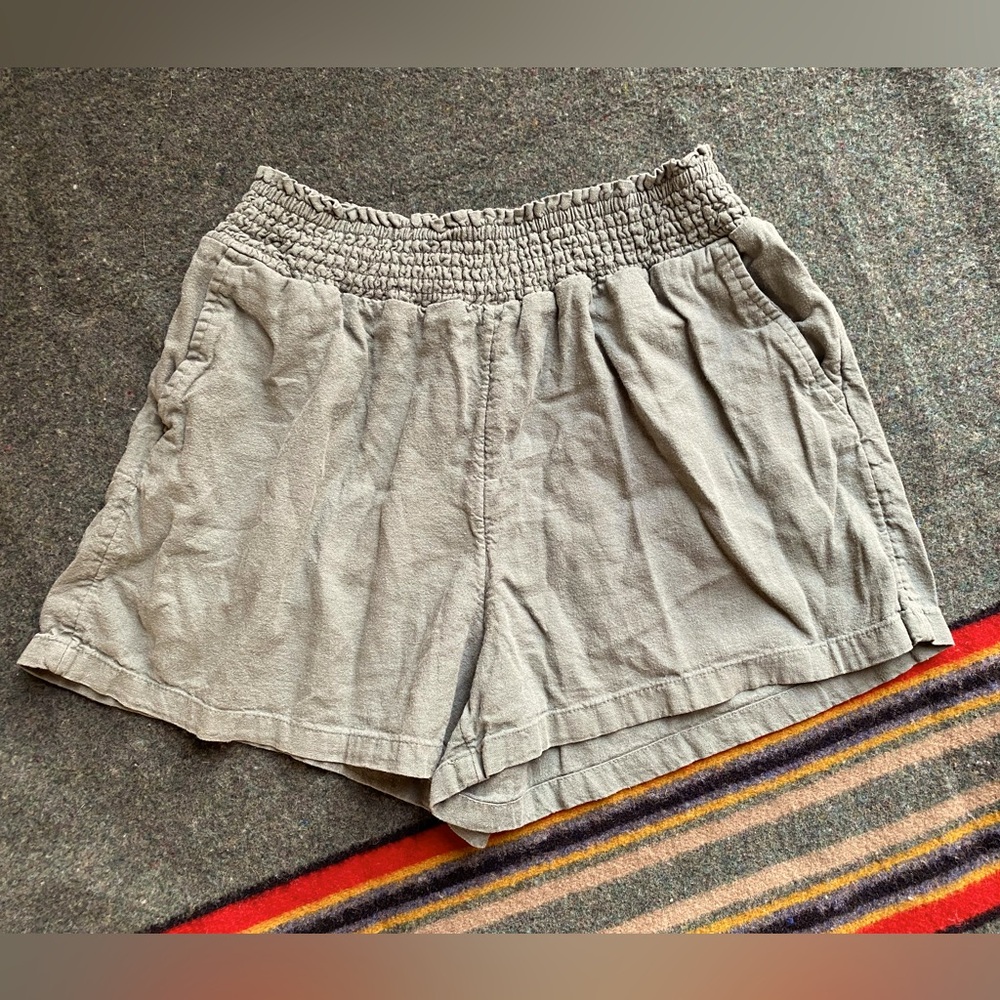 Universal Thread Goods Co.  Smocked Linen Shorts
